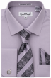 Silver Mens Dress Shirts Button Up Shirt for Men
