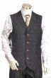 Canto Men's 2 Piece Outlet Denim Vest Set - Detailed Pic Stitching