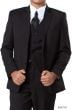 Tazio Boy's 5 Piece Outlet Suit in Solid Colors - Vested w/Shirt and Tie