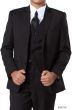 CCO Boy's 5 Piece Outlet Suit in Solid Colors - Vested w/Shirt and Tie