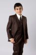 CCO Boy's 5 Piece Outlet Suit in Solid Colors - Vested w/Shirt and Tie