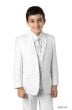 Tazio Boy's 5 Piece Outlet Suit in Solid Colors - Vested w/Shirt and Tie