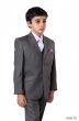 Tazio Boy's 5 Piece Suit Vested w/Shirt and Tie- Modern Peak Lapel