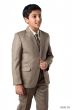 Tazio Boy's 5 Piece Suit Vested w/Shirt and Tie- Modern Peak Lapel