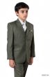 Tazio Boy's 5 Piece Suit Vested w/Shirt and Tie- Modern Peak Lapel