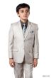 Tazio Boy's 5 Piece Suit with Free Shirt and Tie - Ultra Soft Sharkskin