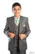 Tazio Boy's 5 Piece Suit with Shirt & Tie - 4 Button Vest