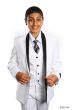 Tazio Boy's 5 Piece Suit in Solid Colors - Two Tone Trim