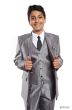 Tazio Boy's 5 Piece Suit with Shirt & Tie - Sharkskin
