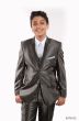 Tazio Boy's 5 Piece Suit Vested w/Shirt, Tie & Hanky - Two Tone Lapel
