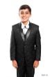 Tazio Boy's 5 Piece Suit with Shirt & Tie - Black Vest