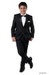 Tazio Boy's 2 Piece Tuxedo - Satin Lapel with Fabric Trim