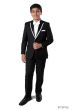 Tazio Boy's 2 Piece Tuxedo - Satin Lapel with Fabric Trim