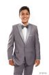 Tazio Boy's 2 Piece Tuxedo - Satin Lapel with Fabric Trim