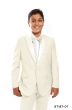 Tazio Boy's 2 Piece Tuxedo - Satin Lapel with Fabric Trim