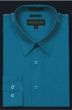 Teal Button Down Shirts for Men Slim Fit