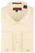 Ivory Spread Collar Dress Shirt Mens French Cuff Button Up Shirts