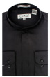 Karl Knox Men's Banded Collar Dress Shirt - Solid Color