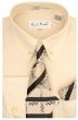 Karl Knox Men's French Cuff Shirt Set - Two Tone Tie