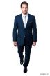 Tazio Men's 2 Piece Slim Fit Executive Suit - Side Vents