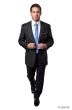 Tazio Men's 2 Piece Slim Fit Suit - Sharkskin Stripe