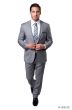 Tazio Men's 2 Piece Windowpane Slim Fit Suit - Paisley Lining