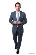 Tazio Men's Outlet 2 Piece Executive Slim Suit - Heathered Chalk Stripe