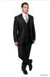 Tazio Men's 3 Piece Slim Fit Suit - Custom Pic Stitching