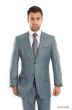 Tazio Men's 2 Piece Slim Fit Suit - Modern Cut Silky Sharkskin