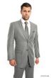 Tazio Men's 2 Piece Slim Fit Suit - Modern Cut Silky Sharkskin