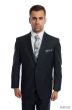 Demantie Men's 2 Piece Solid Executive Suit - Flat Front Pants