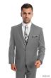 Demantie Men's 2 Piece Solid Executive Suit - Flat Front Pants
