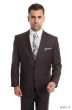 Demantie Men's 2 Piece Solid Executive Suit - Flat Front Pants