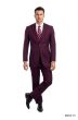 CCO Men's Outlet 2 Piece Solid Executive Suit - Flat Front Pants