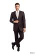 Demantie Men's 2 Piece Solid Executive Suit - Flat Front Pants