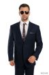 Tazio Men's 2pc Slim Fit Executive Suit - Thin Pinstripe