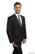 Tazio Men's 2pc Slim Fit Executive Suit - Thin Pinstripe