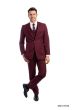 Azzuro Men's 3 Piece Executive Suit - Notch Lapel