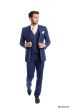 Azzuro Men's 3 Piece Executive Suit - Notch Lapel