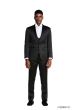 Tazio Men's 3 Piece Skinny Fit Suit - Slight Shine