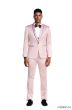 Tazio Men's 3 Piece Skinny Fit Suit - Slight Shine