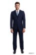 CCO Men's 3 Piece Solid Executive Outlet Suit - Flat Front Pants