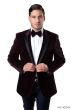 Tazio Men's Classic Fashion Slim Fit Sport Coat - Satin Lapel
