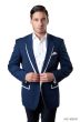 Tazio Men's Classic Fashion Sport Coat - White Accents