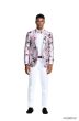 Tazio Men's Classic Fashion Sport Coat - Layered Floral Pattern