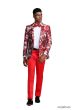 Tazio Men's Classic Fashion Sport Coat - Layered Floral Pattern