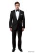 Bryan Michaels Men's 2pc Slim Fit Tuxedo - Satin Lapel with Trim