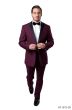 Bryan Michaels Men's 2pc Slim Fit Tuxedo - Satin Lapel with Trim