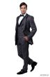 Bryan Michaels Men's 3pc Slim Fit Tuxedo - Satin Collared Vest