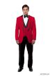 Bryan Michaels Men's 3pc Slim Fit Tuxedo - Satin Collared Vest